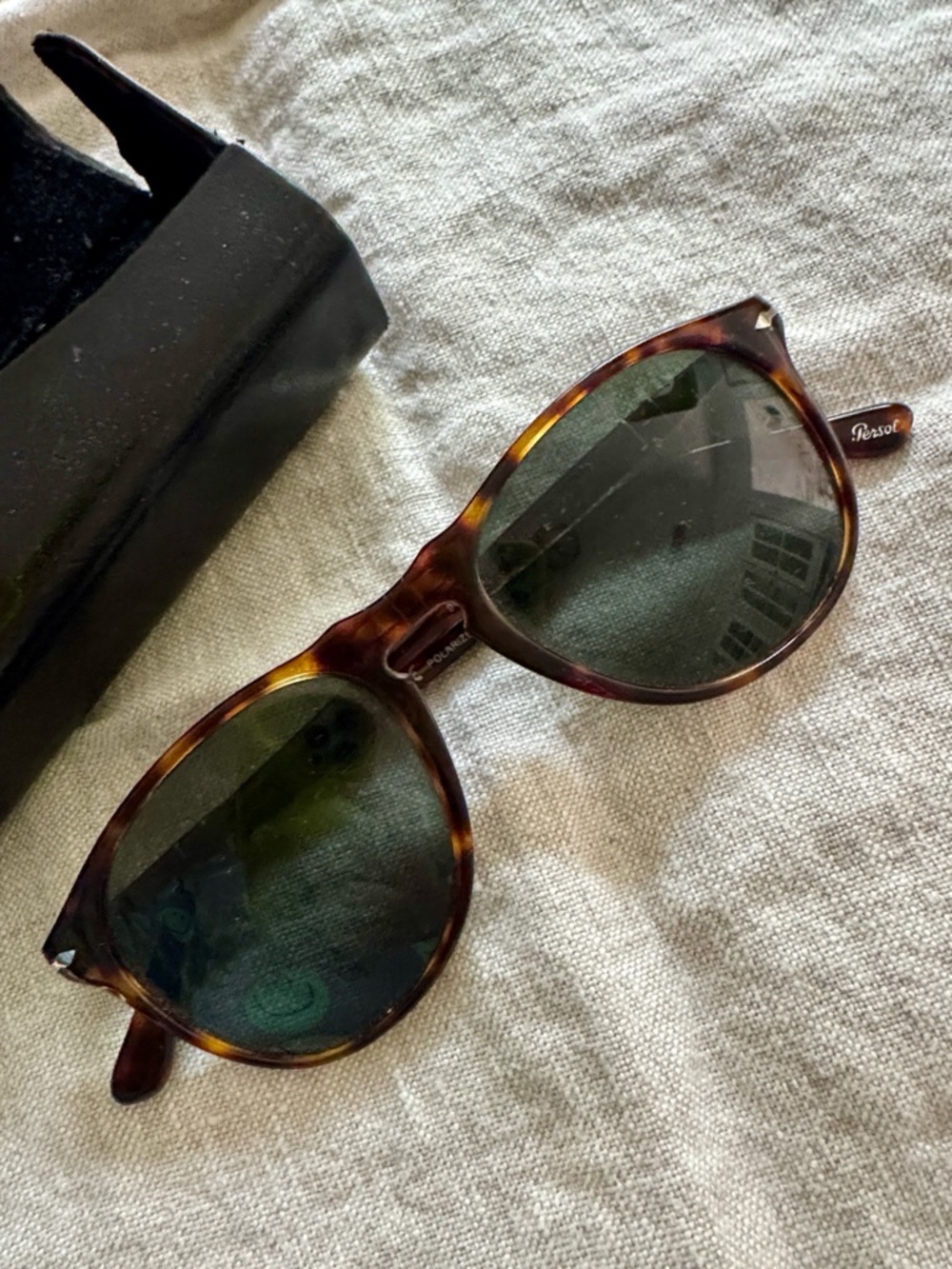 Persol Brown Tortoise Frame Sunglasses w/Polarized Lens Model 9649-S